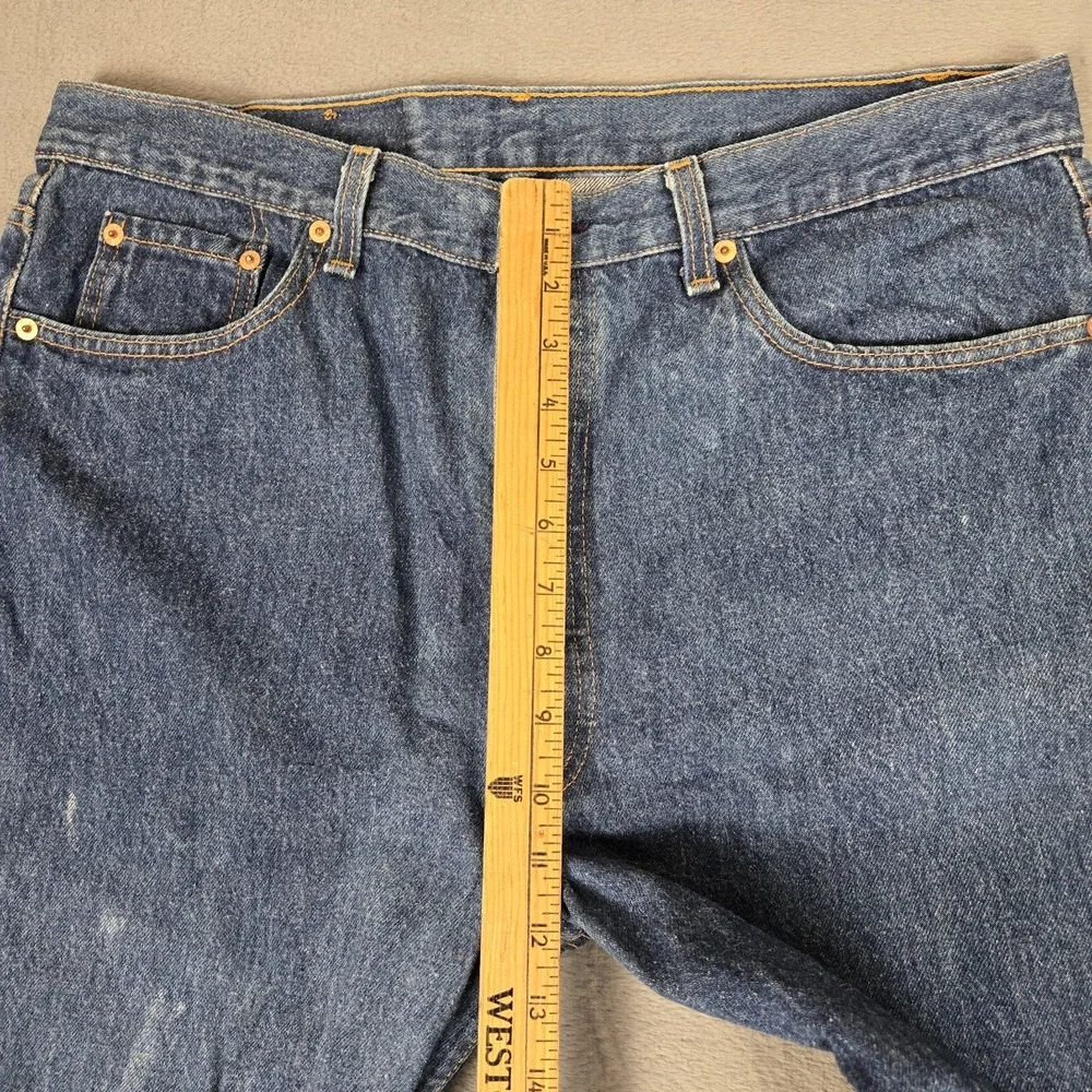 VTG Levis 501 Jeans Mens 38x30 Fits 36x30 Blue Straight Leg Button Fly Made USA